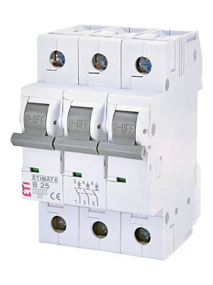 Jistič AC ETI 002115518 ETIMAT 6 3p B25 6kA 25A 3pólový Cenově Výhodný
