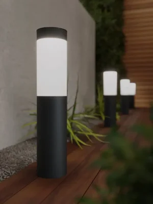 Solární sloupkové osvětlení SolarCentre London Mini USB Antracitová edice SC2326 (balení 4 ks) Koupit Online