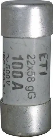 Valcová poistka ETI 006711014 CH22x58/P gG 100A/500V Ověřený