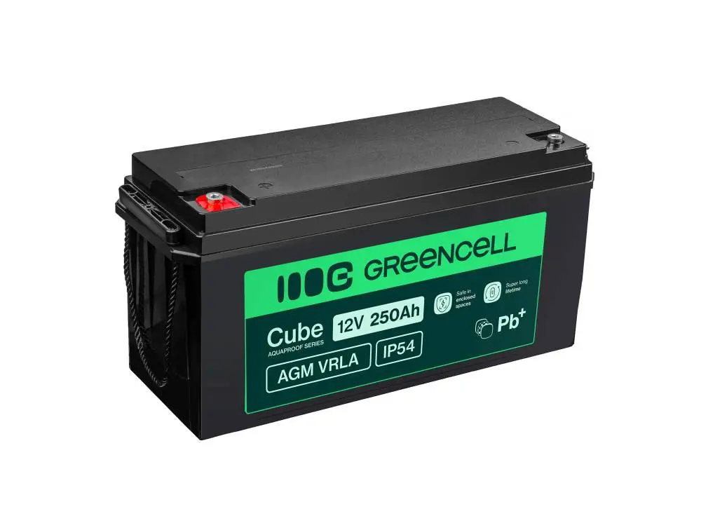 Odeslání Ihned Bezúdržbová baterie Green Cell CUBE 12V 250Ah VRLA IP54 Aquaproof Series