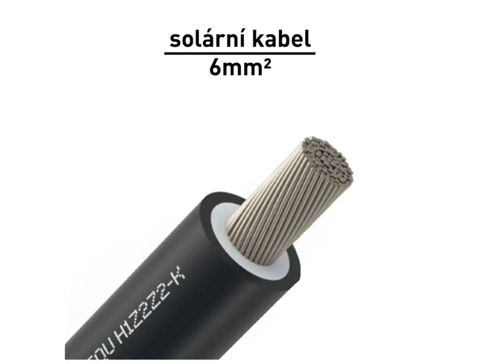 Jen Po Omezenou Doba Solární kabel 6 mm², UV ochrana - cena za 1m - ČERNÝ
