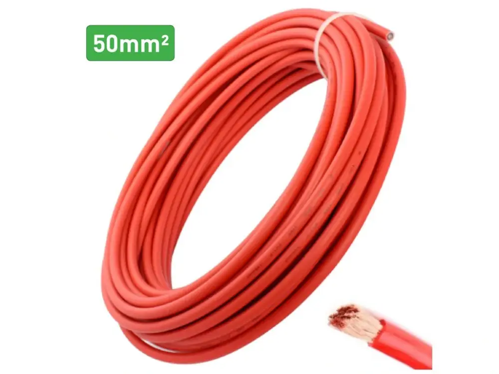 Kabel - 50mm², ČERVENÝ Omezená Nabídka