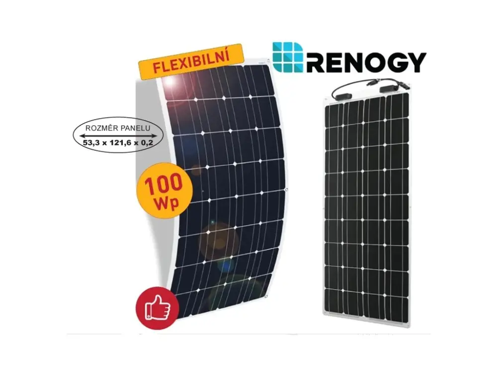 Flexibilní solární panel Renogy 100Wp/12V Rychlé Dodání