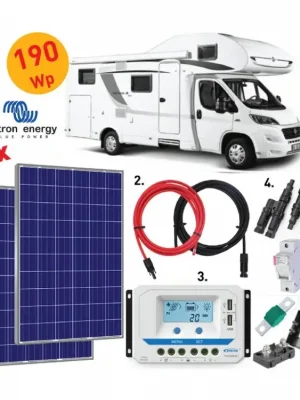 190Wp sestava KARAVAN - 2x panely Victron Energy Nová Kolekce
