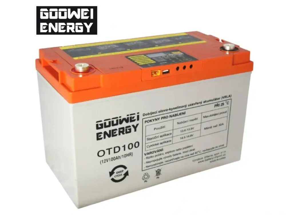 Originální DEEP CYCLE (GEL) baterie GOOWEI ENERGY OTD100, 100Ah, 12V