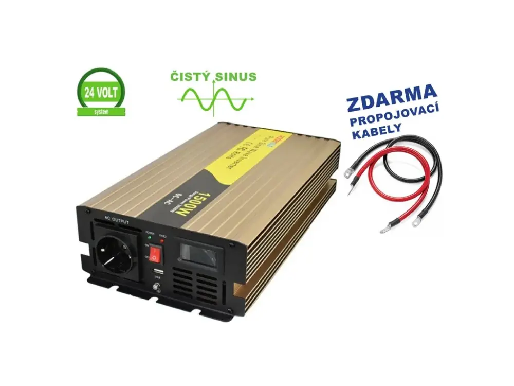 Must-Have ROGERELE Sinusový měnič napětí REP1500-24, 1500W