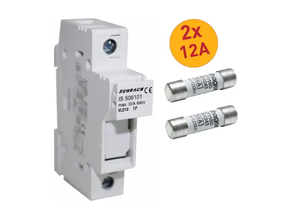 Pojistný odpínač 12A + 2x pojistka Expresní Doručení