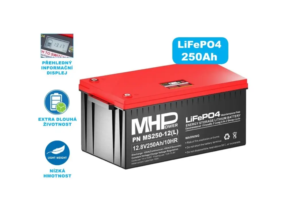 MHPower LiFePO4 12V/250Ah Vysoce Kvalitní