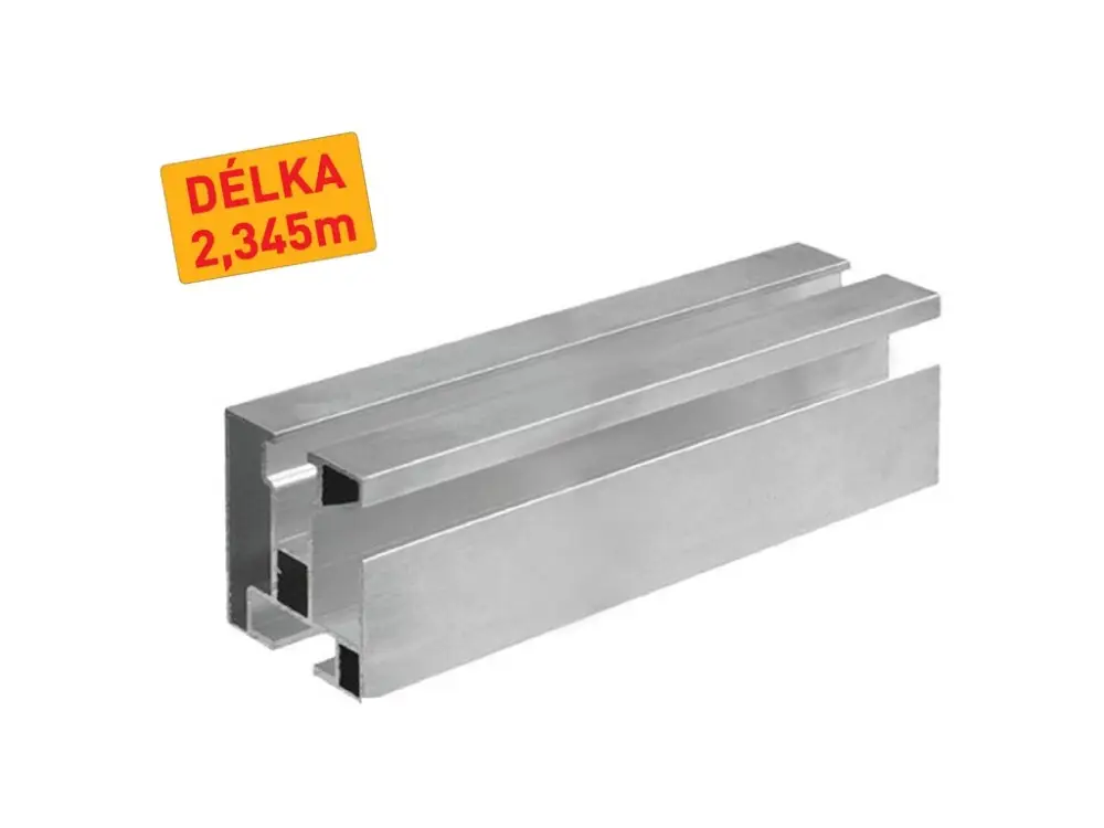 Autentický Solární hliníkový profil HNP1 - 40x45 mm - délka 2,345m
