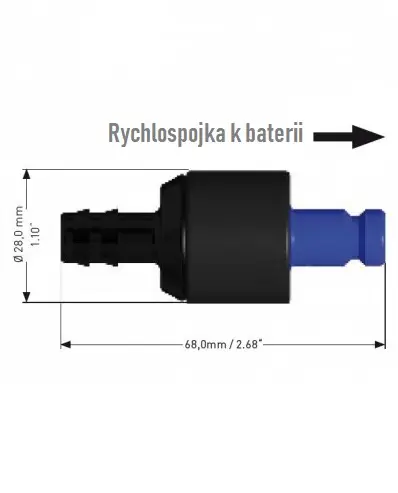 Bezpečná Platba Rychlospojka BFS pro baterii prům.10mm, , Connection Male NW 10, vsuvka AQM