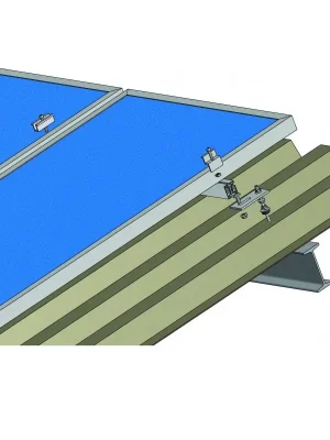 Akční Cena Set konstrukce pro 14 panelů 3,5kW, kotvení pomocí kombi šroubů do kovu