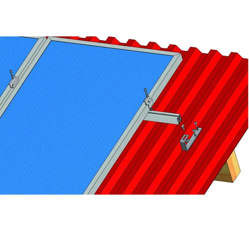 Set konstrukce pro 14 panelů 3,5kW, pro vlnité nebo plechové krytiny Objednat Nyní