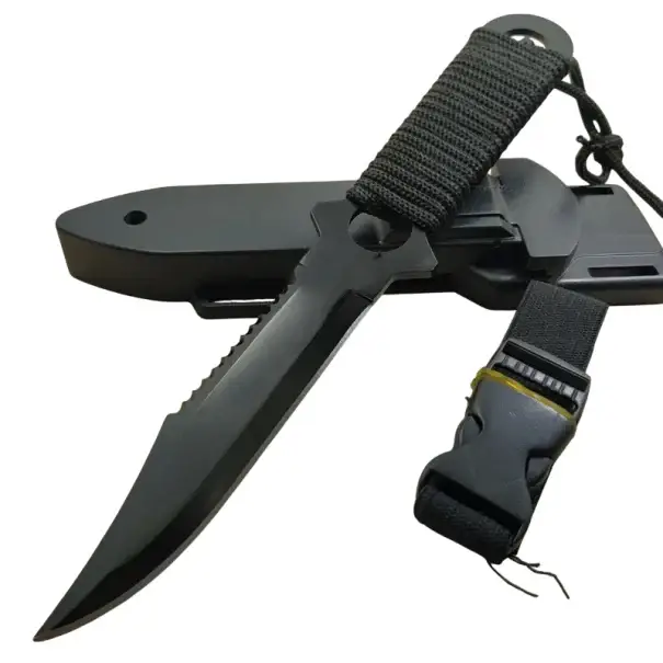Lovecký nůž 21,6 cm Taktická pevná čepel z nerezové oceli S pouzdrem Outdoor nůž do přírody Kempování Turistika Bushcraft Survival výbava Vysoce Kvalitní