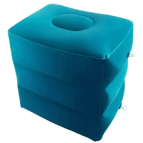Přímo Od Výrobce PVC nafukovací dětská opěrka nohou do letadla 30x38x40 cm Nastavitelná výška 3 díly Cestovní podnožka Komfort při dlouhém letu