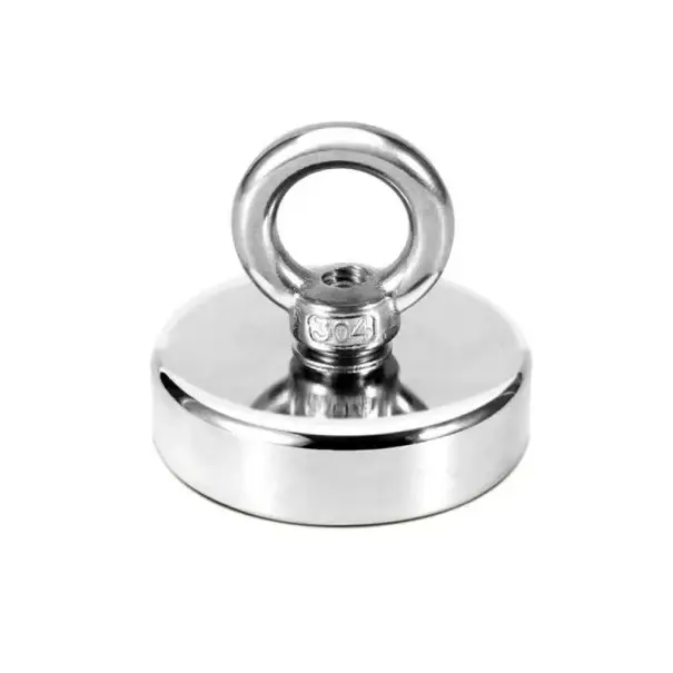 Neodymový magnet s okem 32 kg 32 mm Silný magnetický úchyt Magnet na magnet fishing Pevný závěsný magnet Odolná konstrukce Malé, ale silné uchycení Sleva
