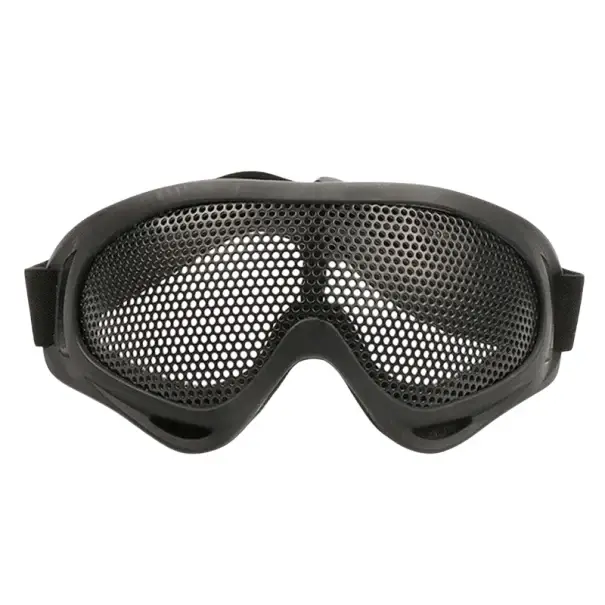 Novinka Taktické střelecké brýle s černým rámem TPU a kovovou síťkou 18 x 8 cm Ochranné brýle pro airsoft paintball vojenský výcvik