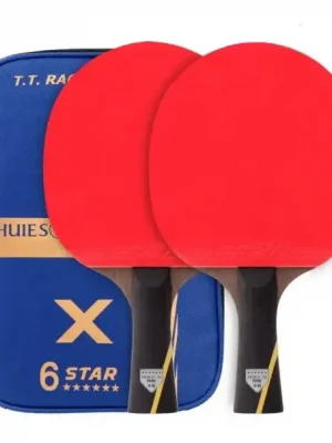 2ks pálka na stolní tenis 7mm s dlouhou rukojetí 5 vrstev dřeva a 2 vrstvy uhlíku pěnová guma s vroubkováním pro lepší rotaci Rychlé Dodání
