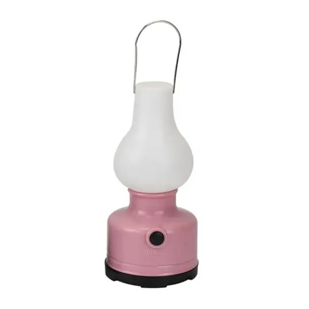 Voděodolná kempingová lampa 17 x 8 cm LED svítilna na 3 AA baterie 2 režimy osvětlení Přenosná venkovní lucerna ABS PP materiál Novinka