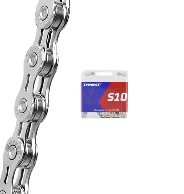 Nejlepší Volba 10 rychlostní řetěz na kolo TANKE S10-LY 1/2" x 11/128" 116 článků polodutý s rychlospojkou MTB silniční