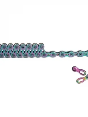 12 rychlostní řetěz na kolo SLR 1/2" x 11/128" 126 článků ultralehký barevný s rychlospojkou MTB silniční Horká Nabídka