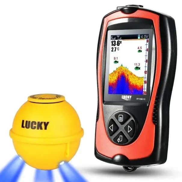 Bezdrátový sonarový vyhledávač ryb 13,5 x 7 x 3 cm Nabíjecí sonar s LCD 45 m hloubka 150 m dosah FF1108 Nakupujte Hned