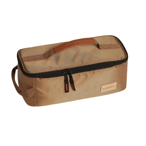 Dokud Zásoby Vydrží Kempingová taška na příbory 13 x 31 x 12 cm Cestovní pouzdro na kuchyňské náčiní Zipové pouzdro na příbory Neutrální barvy Organizér na vaření