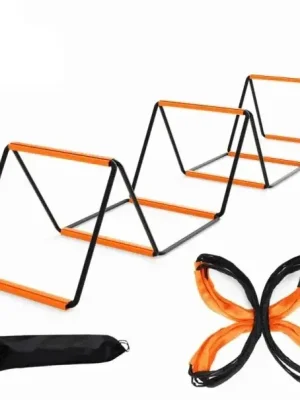Značkový Koordinační žebřík 4 m s 10 poli, agility ladder s velcro spojeními a transportní taškou pro běhání, fotbal a sportovní trénink