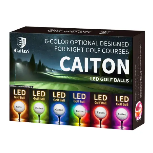 Expresní Doručení LED svítící golfové míčky sada 6 ks 4,25 cm aktivované nárazem barevné noční tréninkové míče s baterií pro hru po setmění