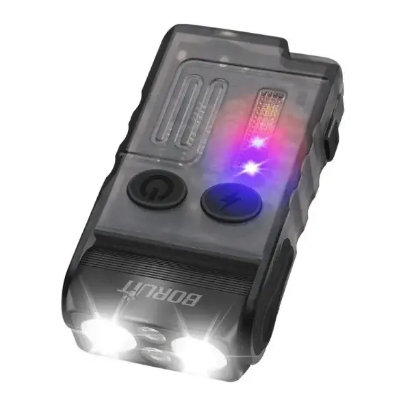Vysoce Kvalitní LED svítilna s magnetem Klíčenka s bzučákem 110 dB Bezpečnostní alarm USB C nabíjení Kompaktní světlo Nouzová svítilna