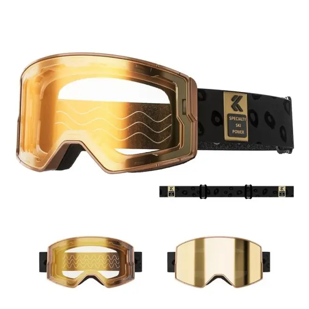 Doprava Zdarma Lyžařské brýle unisex 13 x 9,2 cm UV400 Dvouvrstvé ochranné zimní brýle na lyže snowboard a další zimní sporty