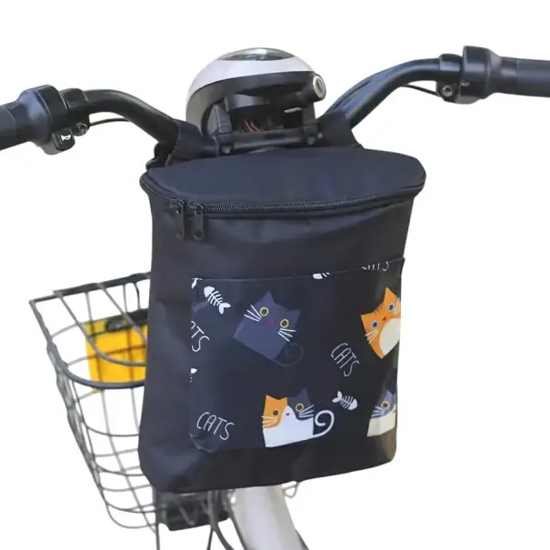 Omezená Nabídka Multifunkční cyklistická brašna 24 x 9 x 28 cm Nylon Motiv koček Taška na kolo přes rameno Úložný organizér na doplňky