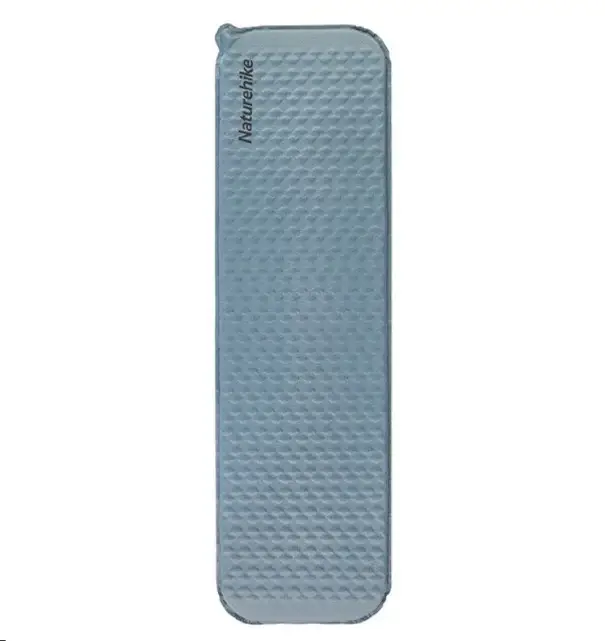 Hit Sezóny Nafukovací karimatka obdélníkový tvar 185 × 55 × 3,5 cm nylon TPU modrá lehká 540 g pro kempování turistiku outdoor použití