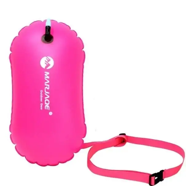 Jen Po Omezenou Doba Plavecká bójka 48 x 29 cm Nafukovací bezpečnostní bójka na plavání Ekologické PVC 0,35 mm Viditelná bójka pro otevřenou vodu
