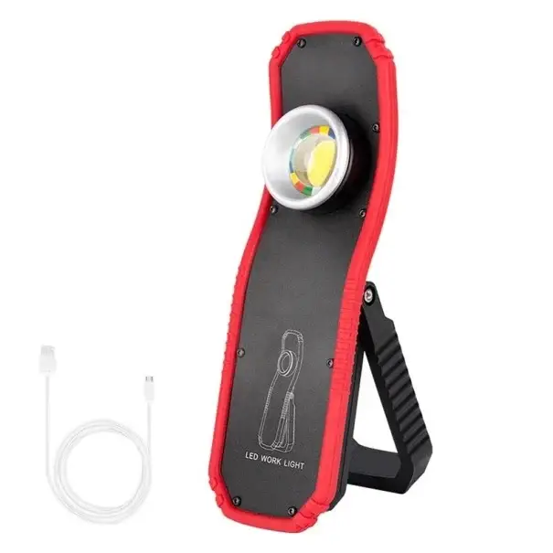 Pracovní LED svítilna COB 22 × 6,5 × 3 cm dobíjecí s hákem magnetem a powerbank funkcí pro dílnu a servis Speciální Cena