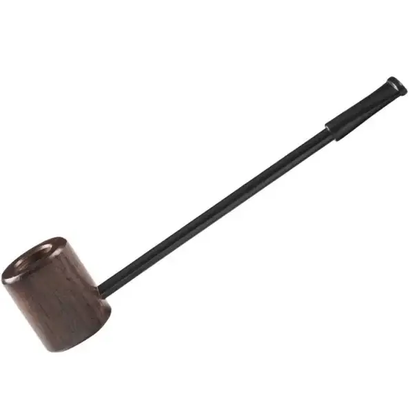 Ověřený Přenosná dřevěná dýmka na tabák 147×32×14 mm dřevo tmavě hnědá miska kuřácká dýmka kompaktní provedení pro každodenní použití