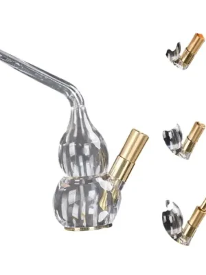 Akční Nabídka Sada mini vodní dýmka 3v1 106 mm mosaz akryl hrdla 5.2–8 mm kompaktní vodní bong filtrace kouře pro cigarety a tabák