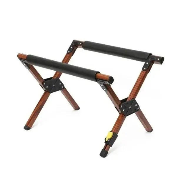 Skládací kempovací stojan s protiskluzovým rámem 50×37,5×35 cm nosnost 50 kg nastavitelná délka dřevěný pro venkovní použití Víkendová Akce