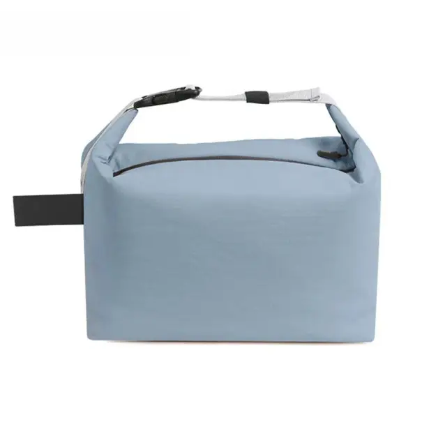 Skládací termo taška 16x25x22 cm Přenosná obědová taška Neutrální barva Izolovaná taška na jídlo a nápoje Zip Lehká a kompaktní Odeslání Ihned