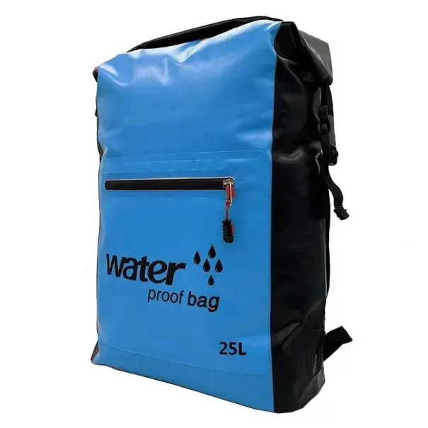 Voděodolný batoh 25l PVC IPX6 48×32×14 cm Outdoor batoh na kolo, kajak, loď, kempování a plavání Rolovací zavírání Vodotěsný design Pouze Dnes