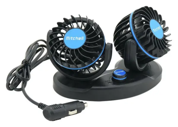 Ventilátor Mitchell DUO 2x85mm, 12V na palubní desku Oblíbený