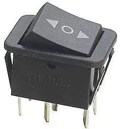 Novinka Přepínač kolébkový ON-OFF-ON 250V/15A černý
