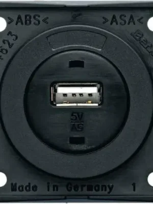Zásuvka vestavěná USB, matná antracit, 12V, výstupní proud 3A Výhodná Nabídka