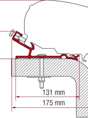 Akční Nabídka Adaptér markýzy F80 pro Hymer, délka 550 cm