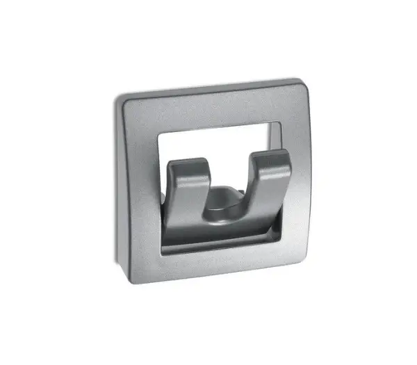 Sklopný háček/věšák na stěnu 2 háčky 53x53x13 mm matně stříbrný Cenový Hit