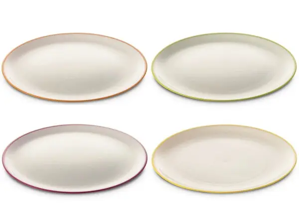 Sada plastových nerozbitných talířů Omada Sanaliving Dinner Plate 24x1.5cm 4ks Cenový Hit