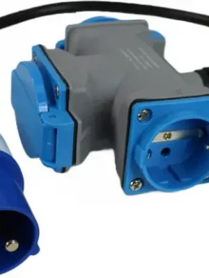 Adaptér kabelový CEEzástrčka/3xSCHUKOzásuvka 0.5m 3x2.5mm2 16A 230V IP44 Zlevněný