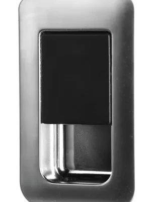Zámek dveří 36x59mm satin chrom / černá tloušťka dveří 12-18mm SB Rychlé Dodání