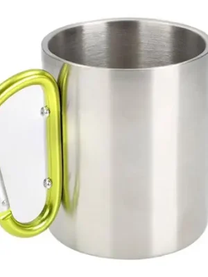 Značkový Hrnek nerez - s karabinou - 300ml