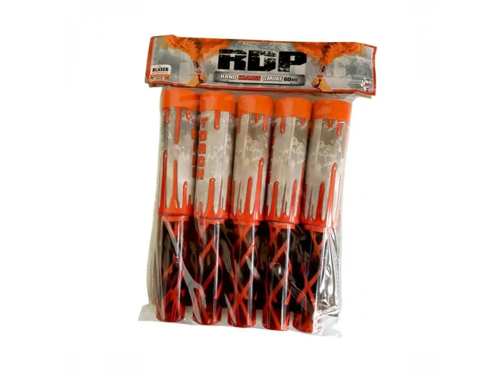 Trhací dýmová pochodeň RDP Oranžová - set 5ks Pouze Dnes
