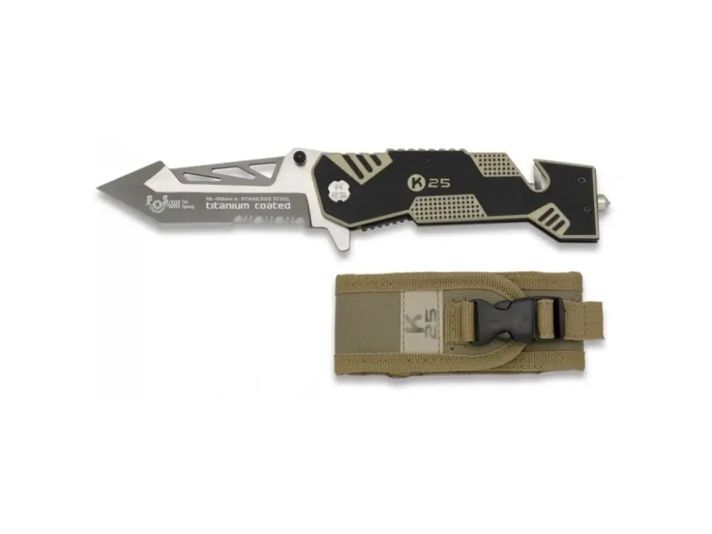 Sleva Nůž zavírací Albainox K25 G10 BICOLOR KHAKI/BLACK